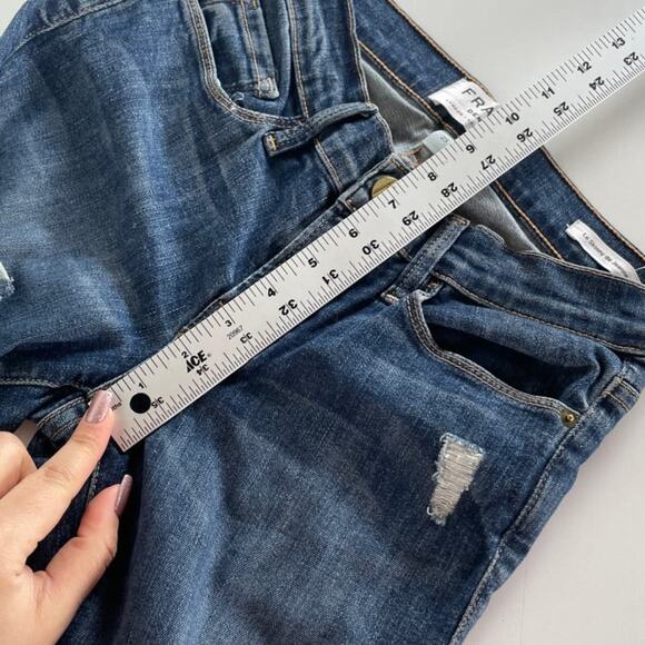 Frame Denim Jeans Womens 25 Distressed Sunset Grove Blue Ripped Le Skinny Cotton - Picture 9 of 10